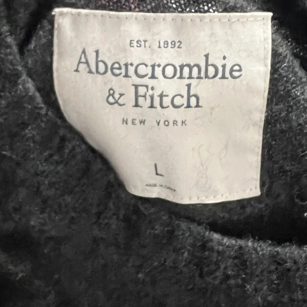 Abercrombie‎ & Fitch Mens Wool Muscle Crewneck Sweater Grey Moose Logo Large